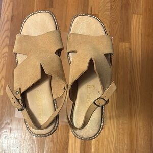 Ilaria Sartori Tan Sandals with Slingback Strap